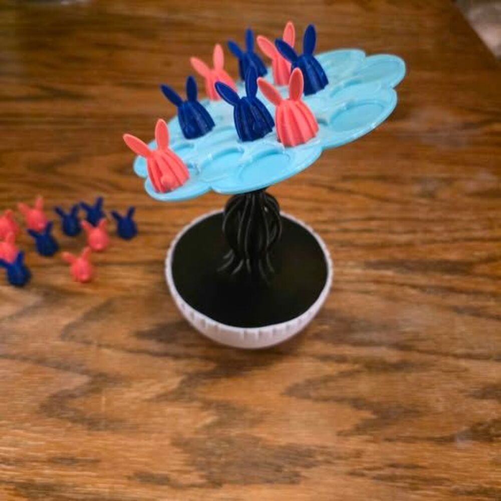 3d printed Rabbits in balance Easter game